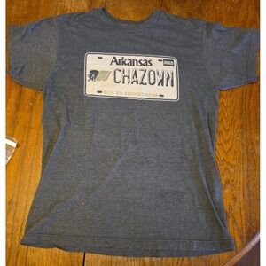 HARDING UNIVERSITY BISONS T-Shirt Medium  Gray Short Sleeve Crew Neck Chazown